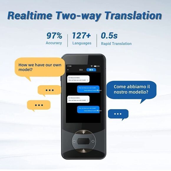 NIB Anfier Language Translator Device 2022 127 Languages AI Voice Translator - Picture 2 of 6